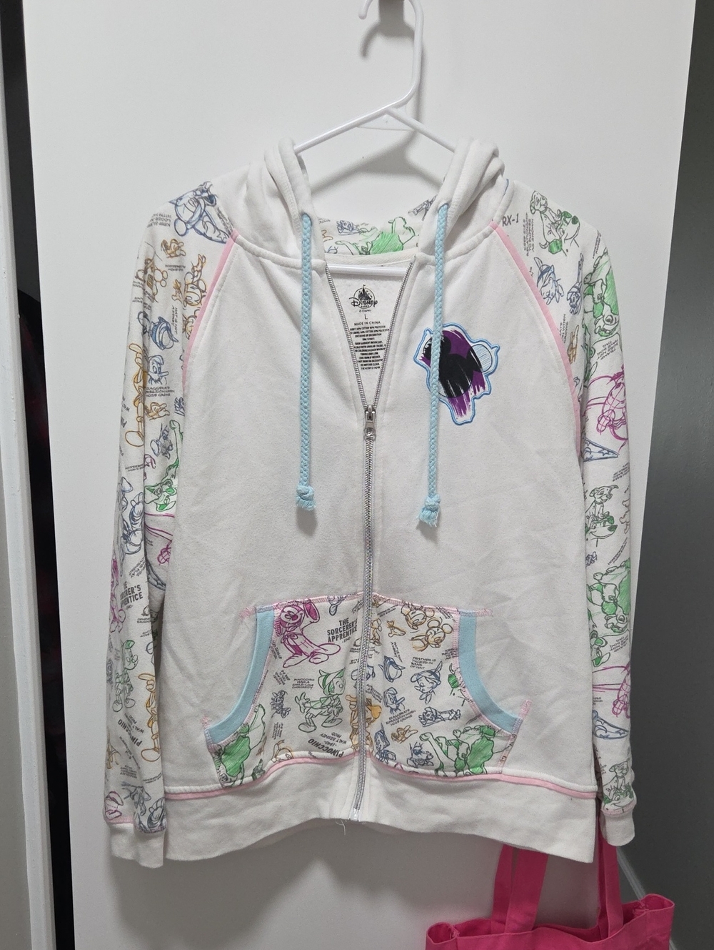 Disney White Ink & Paint Hoodie Also Disney Tote Bundle